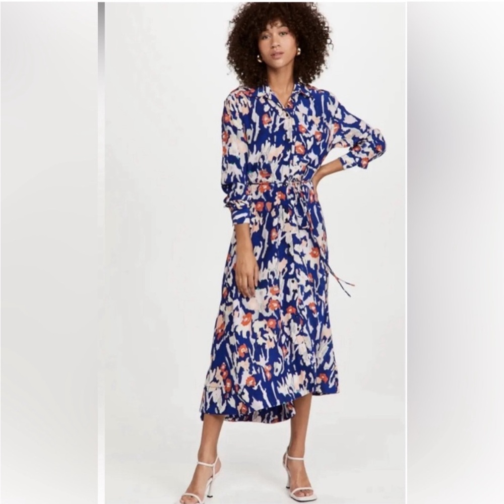 Proenza Schouler White Label Painted Floral Shirtdress
